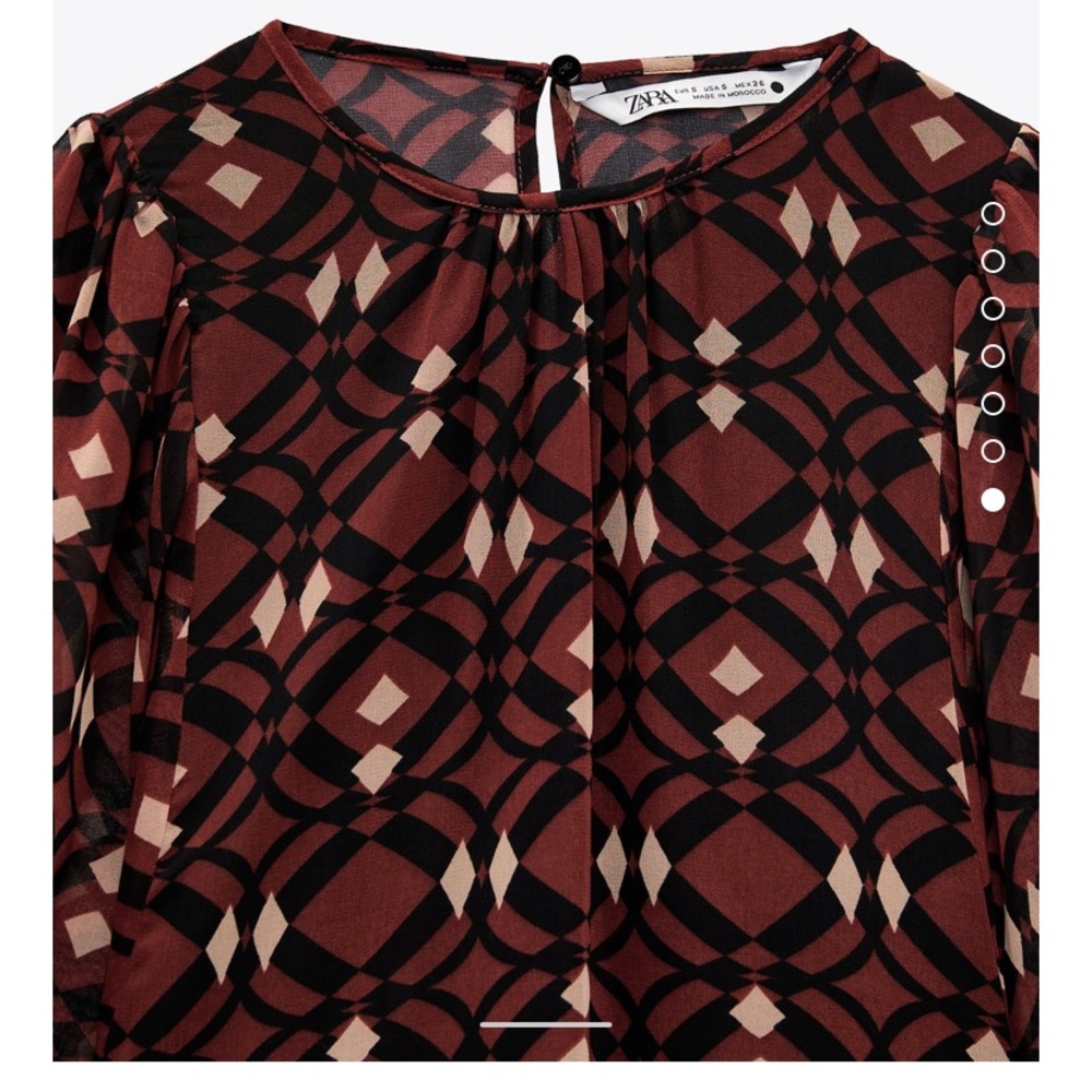 Zara Printed Mod Mini Dress - Picture 7 of 10